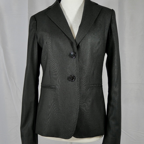 Max Mara Virgin Wool Silk Blended Two Button Blazer - Picture 1 of 10